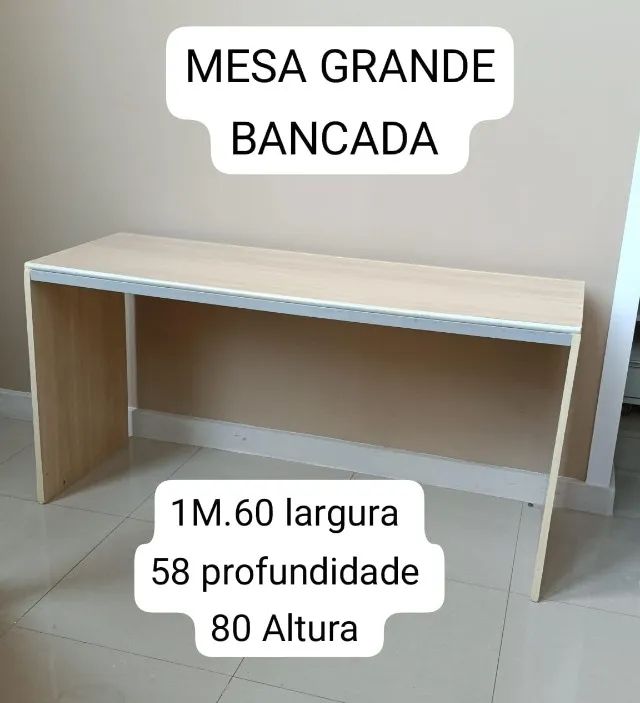 MESA BANCADA BEGE NOVA 