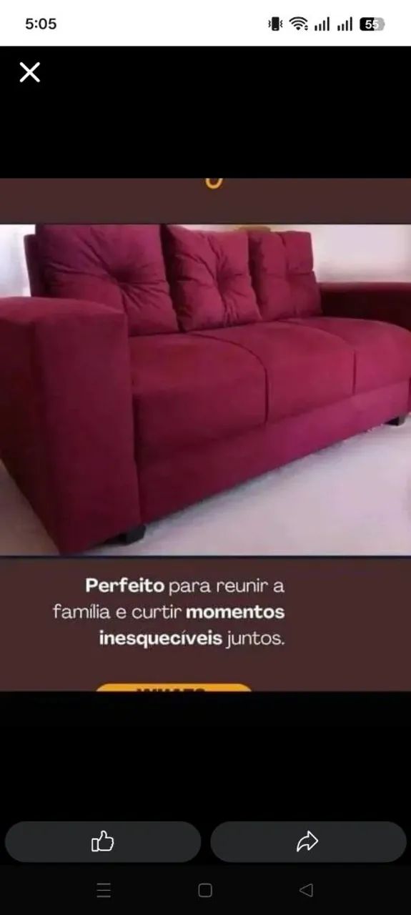 Sofá 3 lugares várias cores  - Foto 5