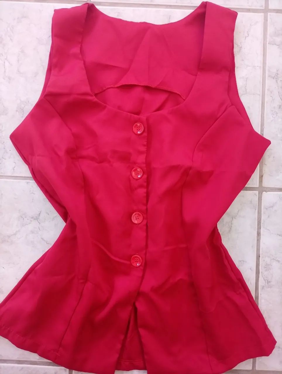 Colete Feminino Vermelho TAM.M - Foto 3