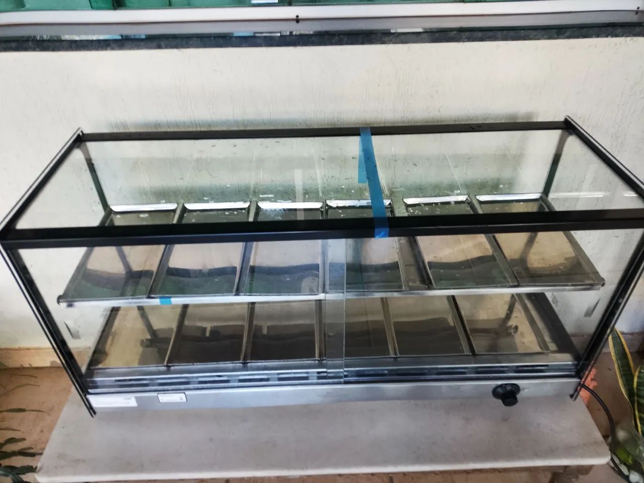 Estufa Expositora Quadrada 12 Bandejas 90 X 32  220V Acompanha Transformador para 110Vde 