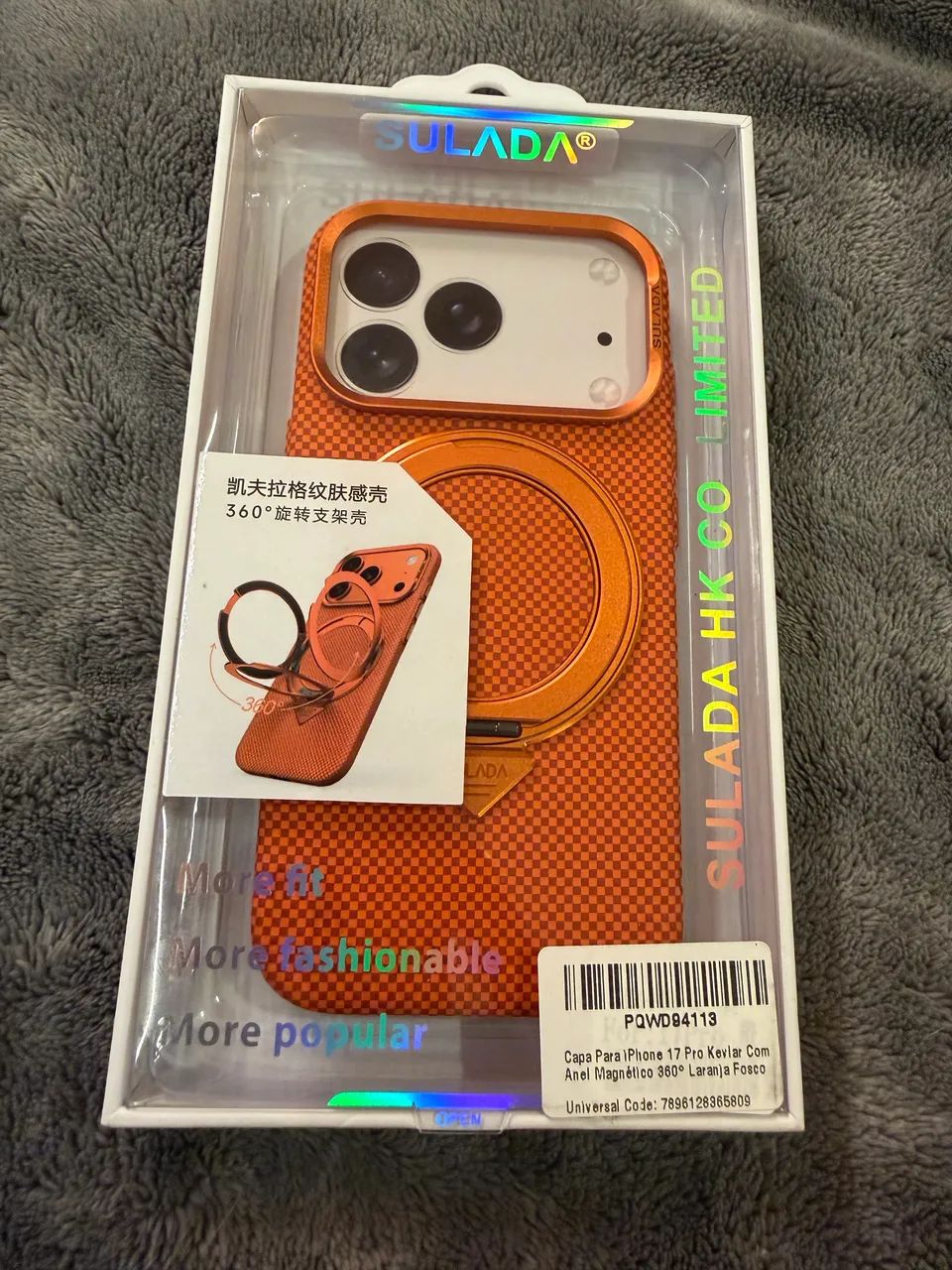 Capa SULADA Kevlar para iPhone 17 Pro - Magnética 360° - Nova