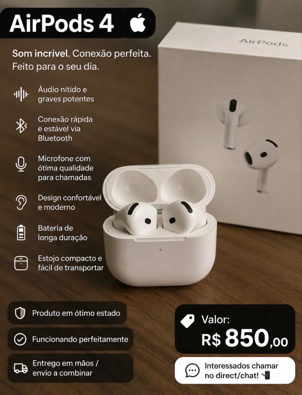 AirPods 4 - Fones de Ouvido - Centro, Diadema 1502448497 | OLX