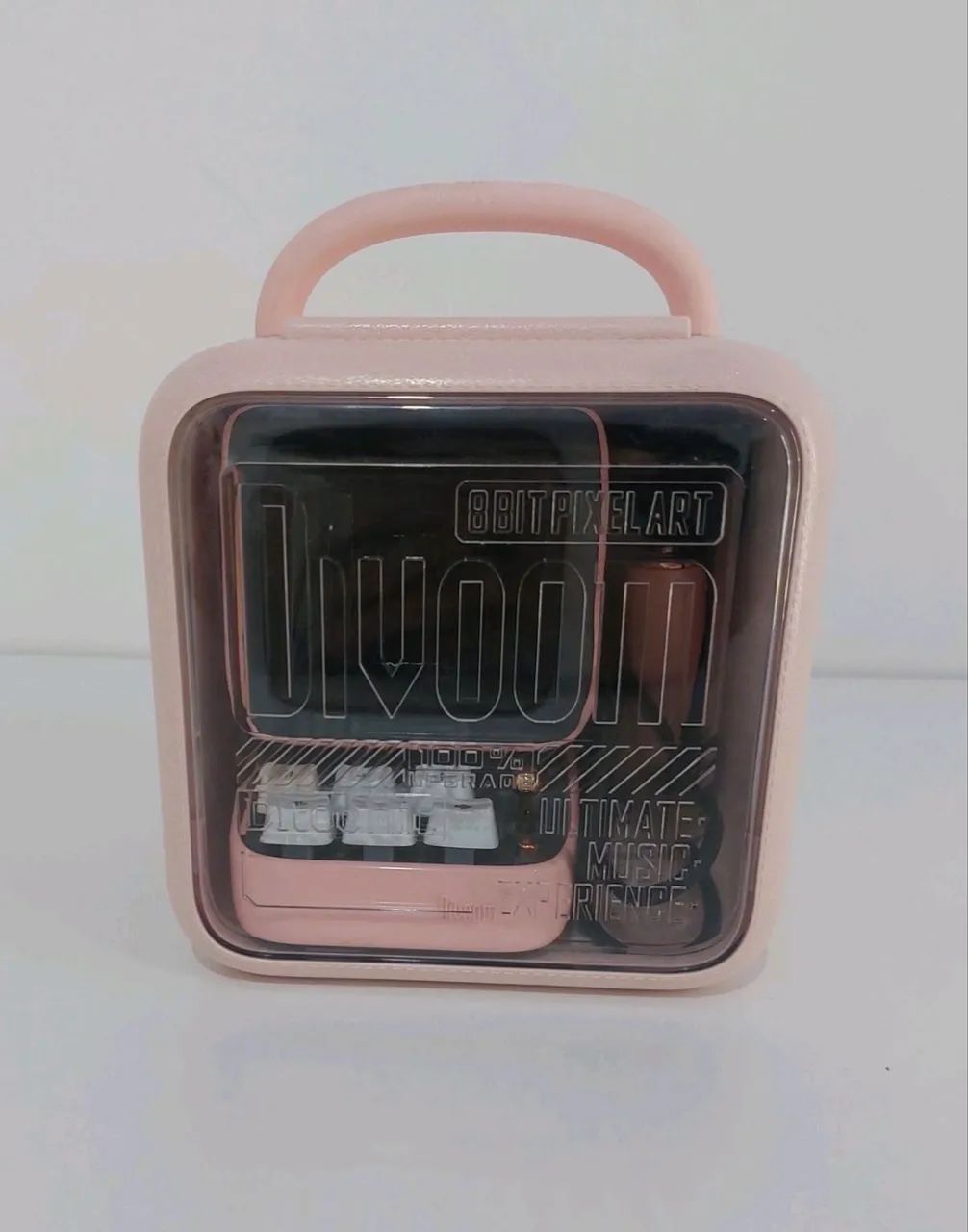 Caixa de Som Divoom Ditoo MIC Rosa c/ Microfone 