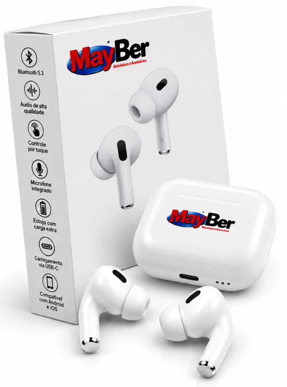 Fone de Ouvido MAYBER MB-U Bluetooth 5.4 Sem Fio com Microfone Branco - Foto 3