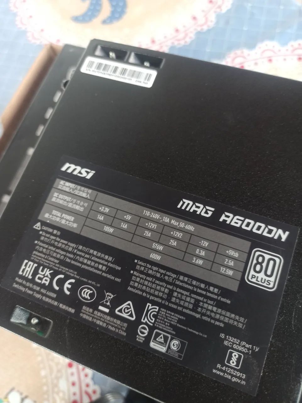 Fonte real msi 600w 80plus - Foto 3