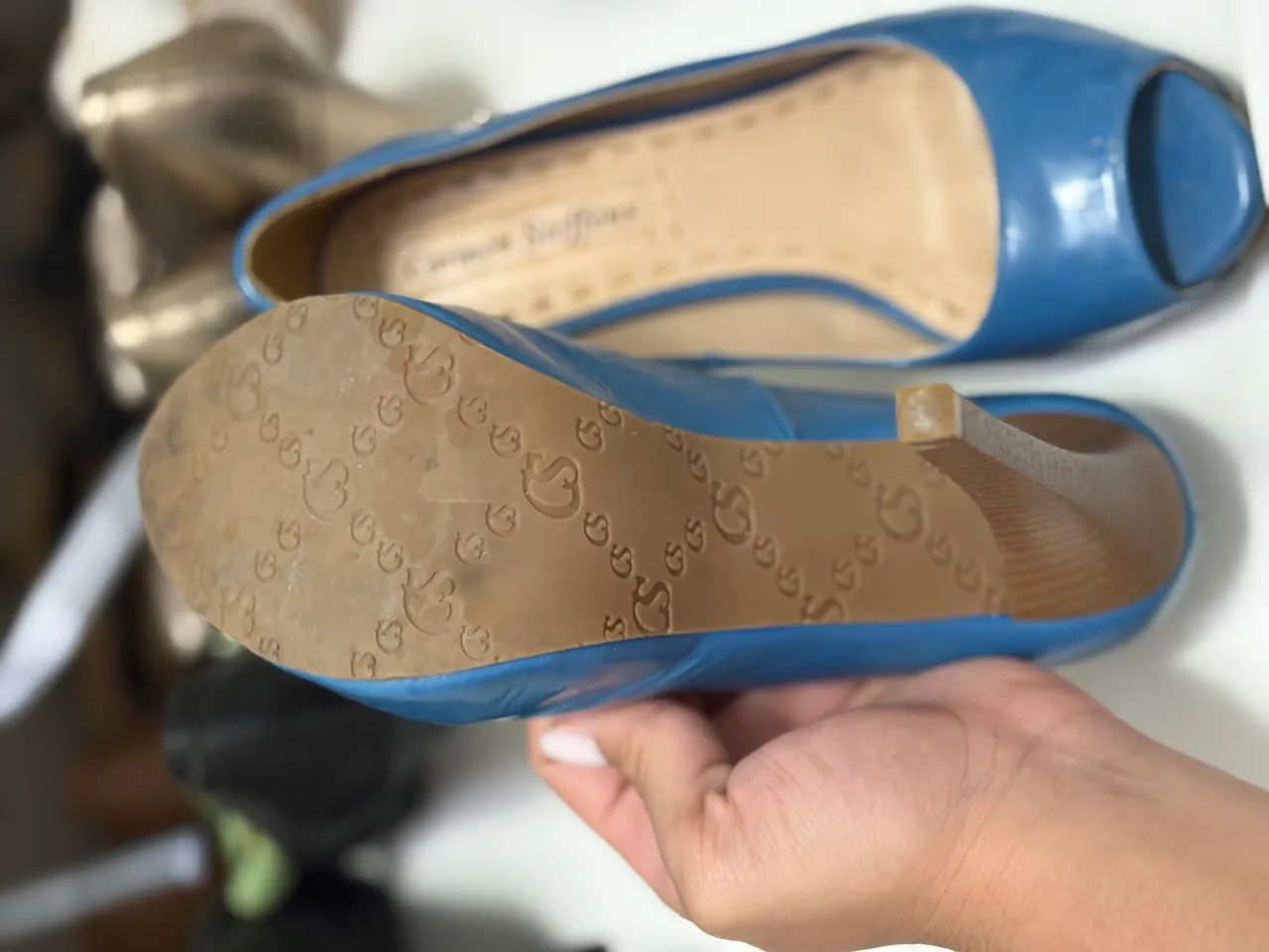 Salto em couro legítimo- Carmen Steffens - Foto 4