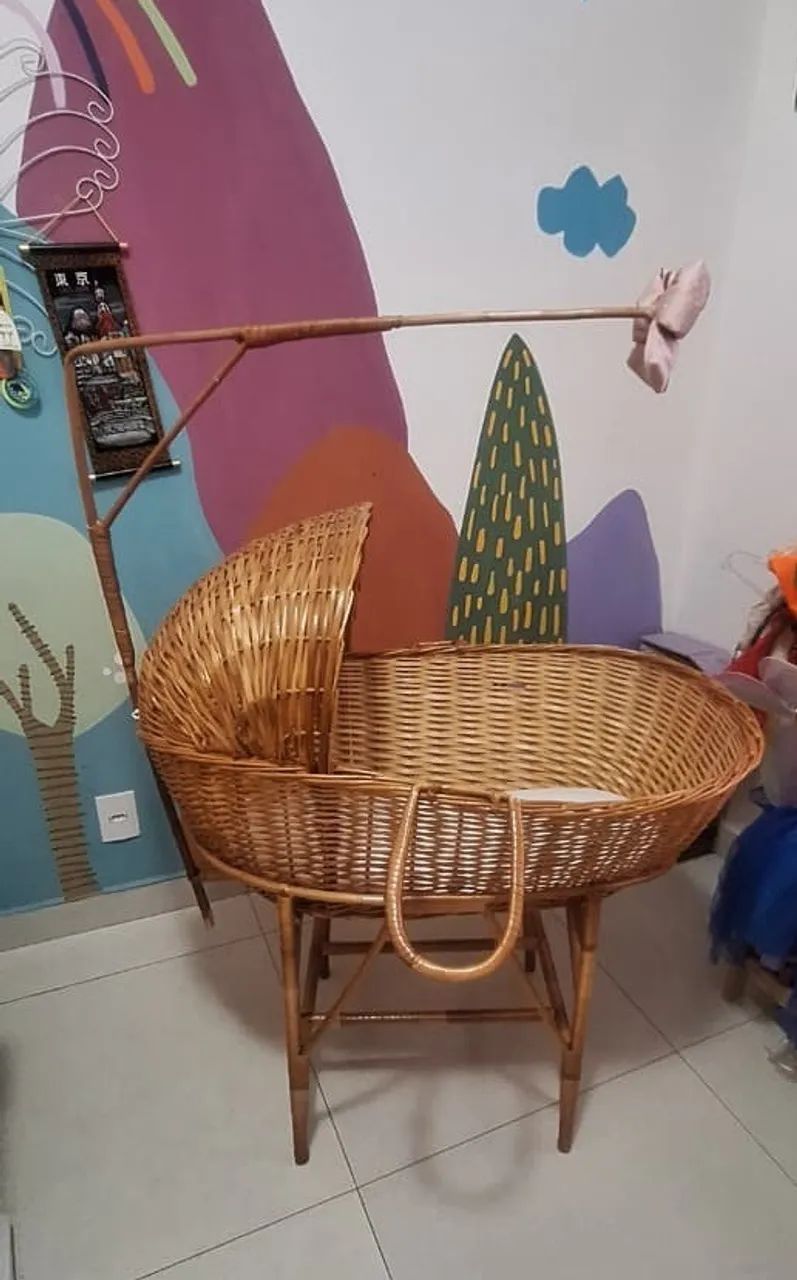Berço Moisés em vime - Foto 2