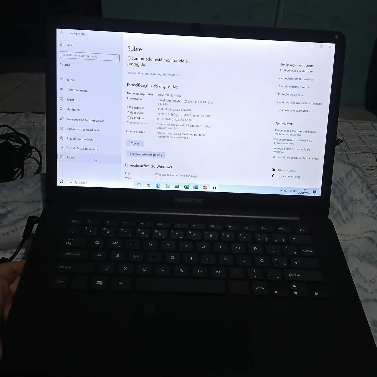 Notebook positivo 