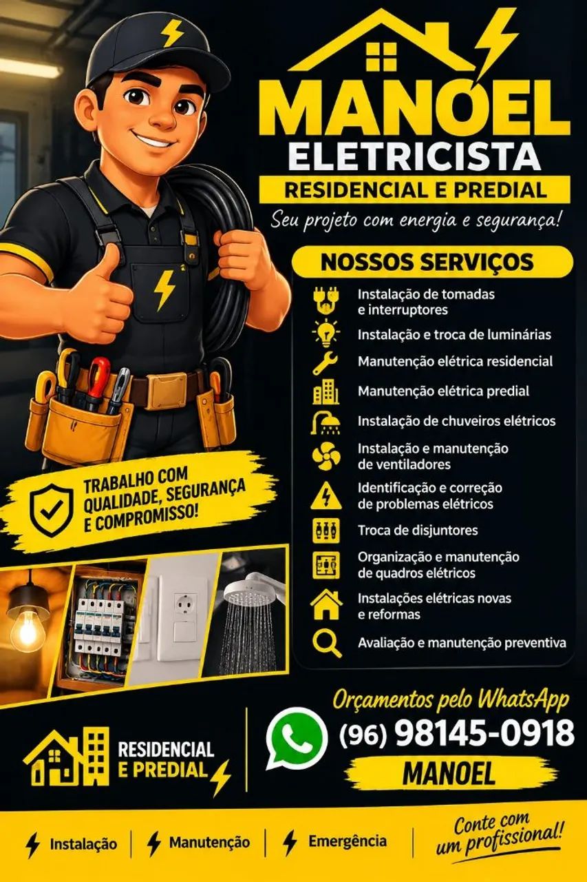 Eletricista predial e residencial 