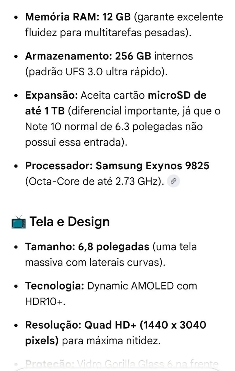 CELULAR SAMSUNG GALAXY NOTE 10+(256 GB) - Em ótimo estado de funcionamento e Conservado. - Foto 5