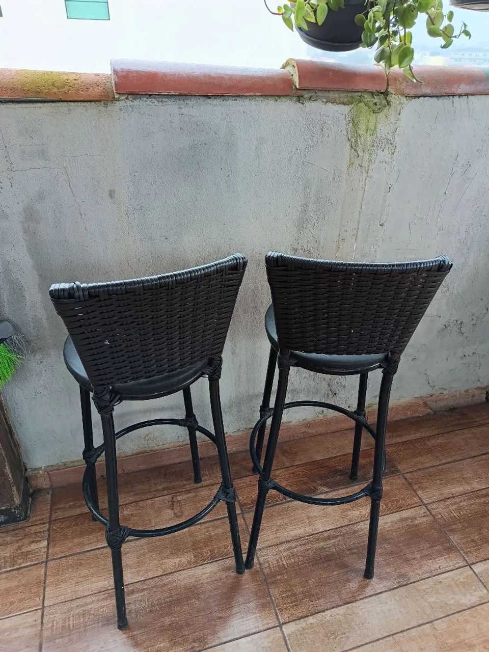 Par Banqueta alta de vime  - Foto 3