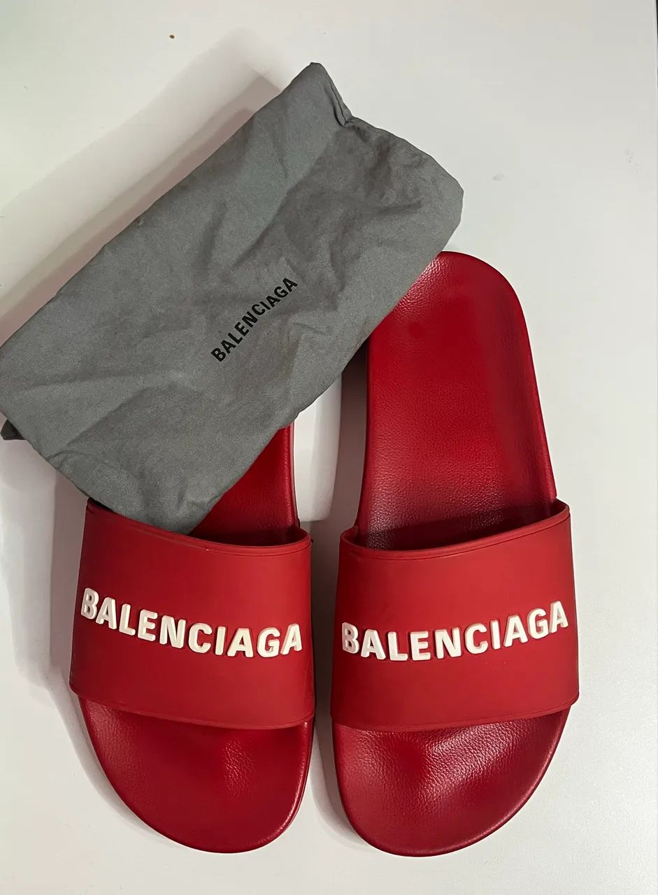 Slide Balenciaga Vermelho Original