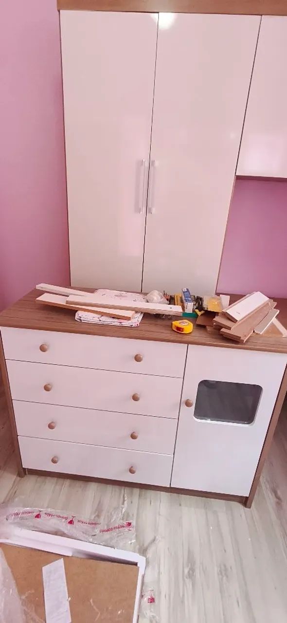 Cômoda branca de 122cm - Foto 4