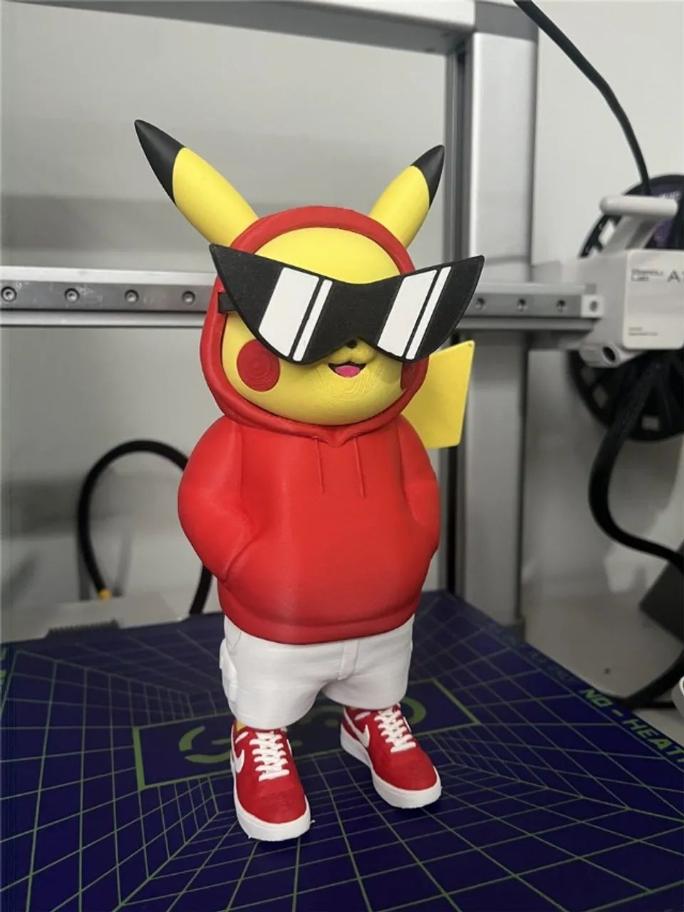 Pikachu Urbano decorativo 24 cm em PLA com 3 óculos - Foto 2