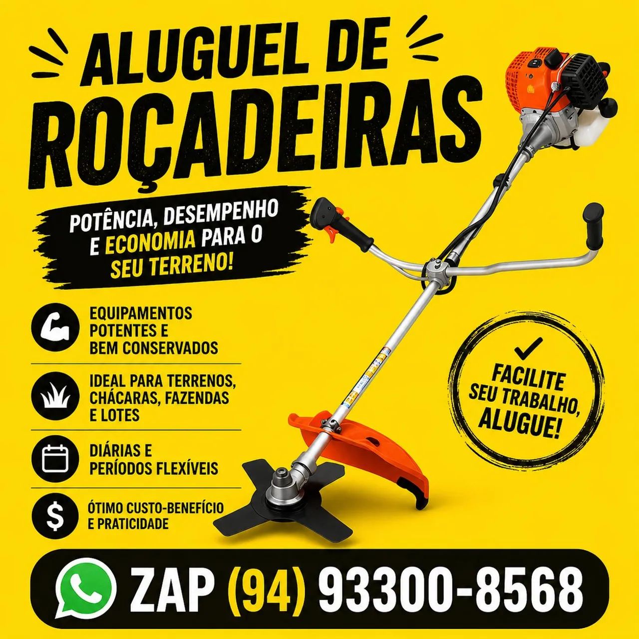 Aluga-se roçadeiras - R$ 80/dia - promoção 