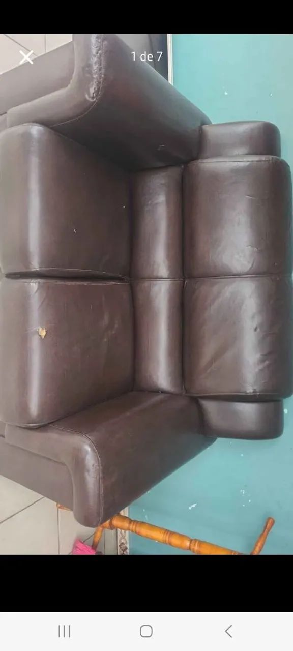 Sofa marrom 2 lugares - Foto 2