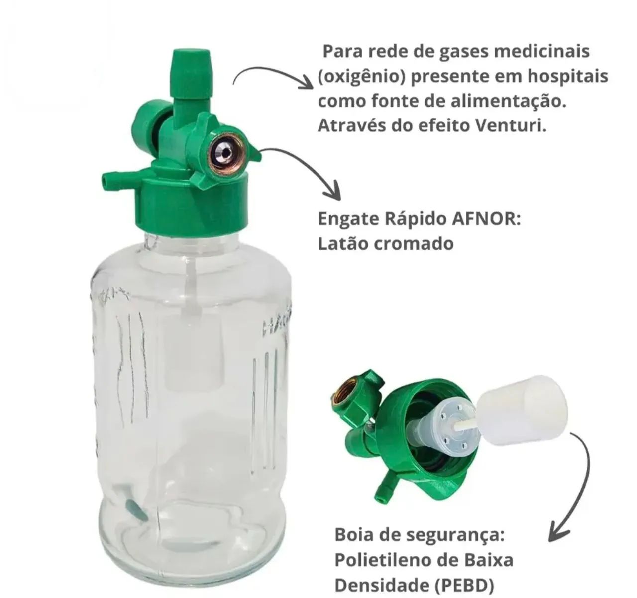 Aspirador Venturi para rede de oxigênio da Haoxi - Foto 3