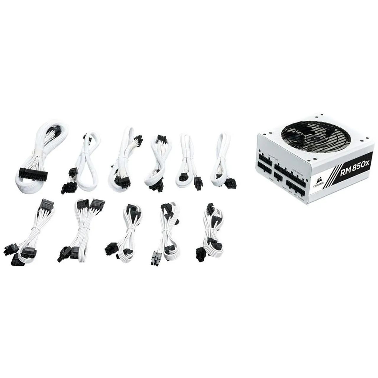 Fonte Corsair RM850x, 850W, 80 Plus Gold, Modular, Branco