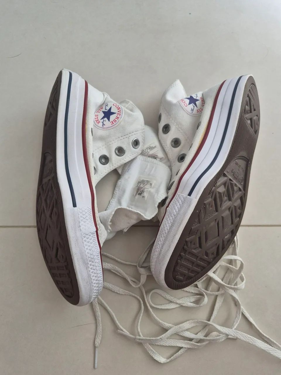 Tênis Converse All star Branco Usado - Foto 4