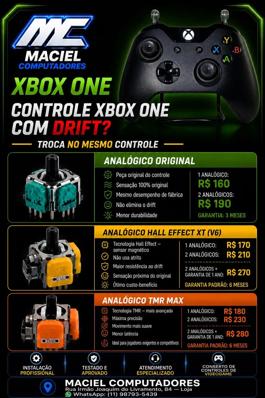 Conserto Controle Vídeo Game PS4 PS5 XBOX ONE SERIES S E X  - Foto 5
