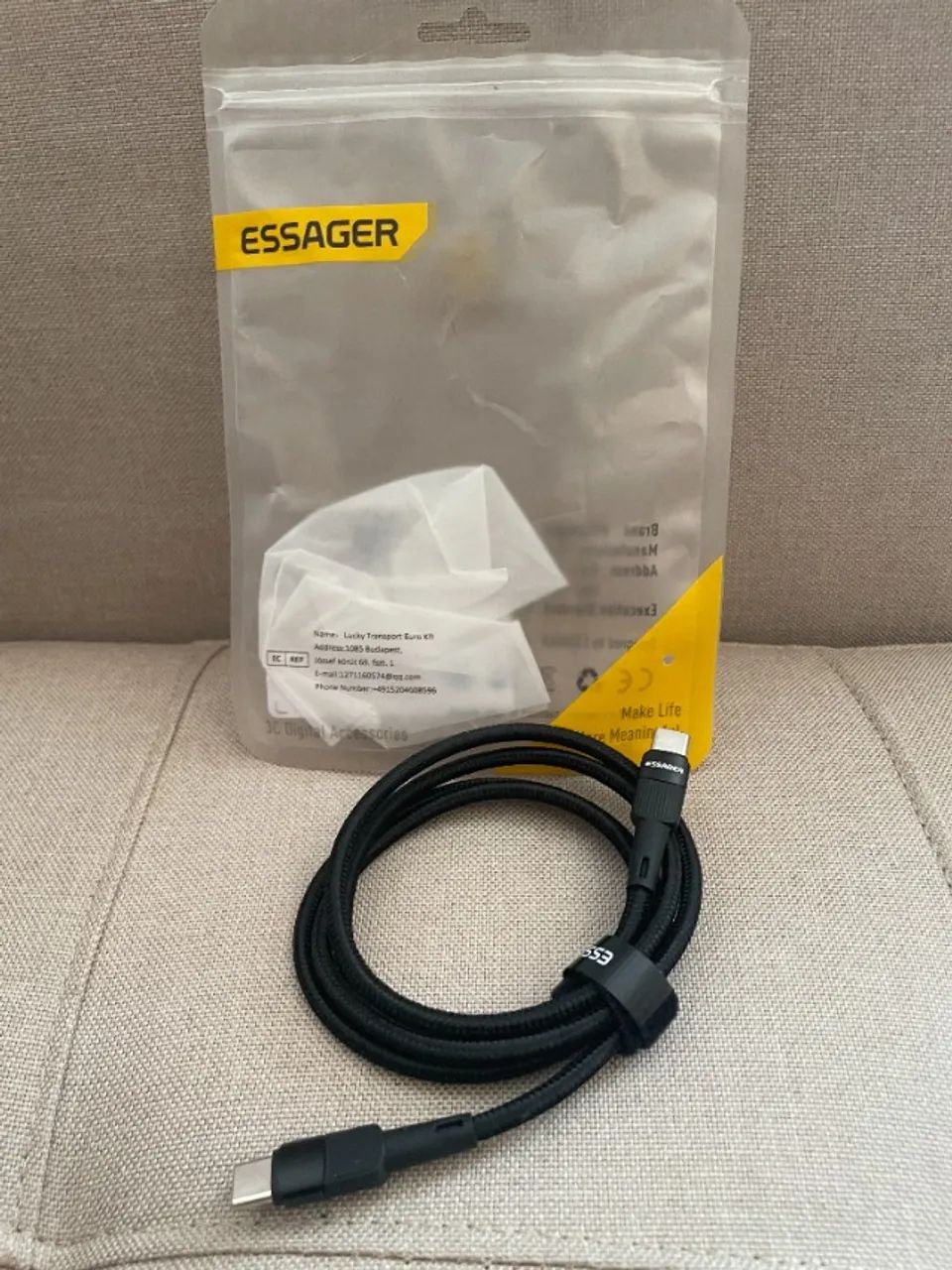 Cabo Usb C Celulares! Reforçado Trançado 60W . Essager  - Foto 3