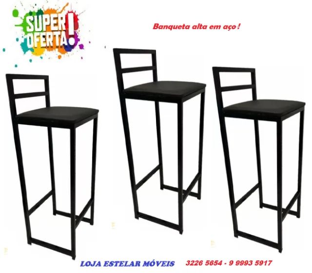 Banquetas aço alta - Foto 5
