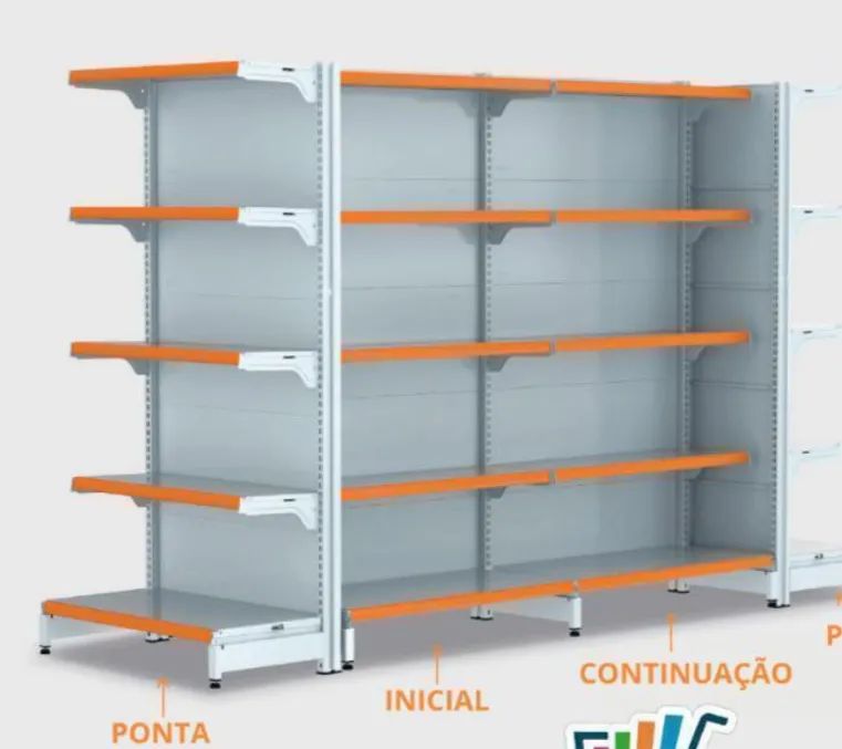 Gôndolas branca e preta direto da fábrica - Foto 2