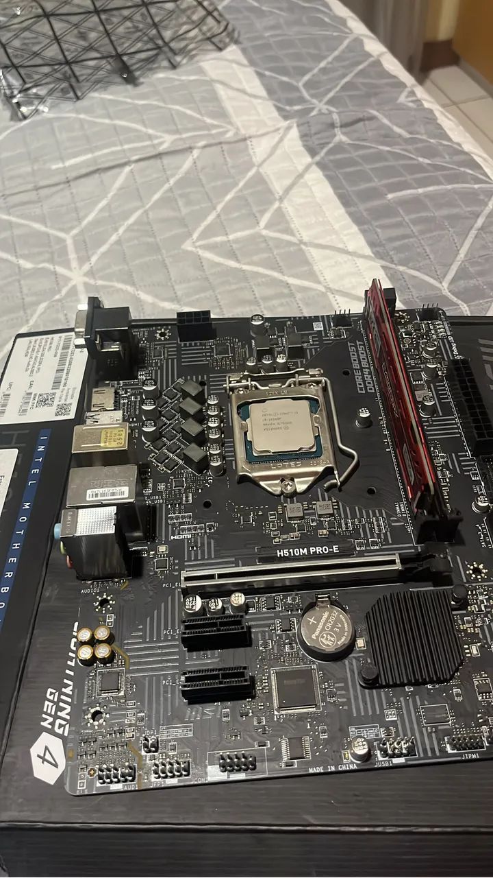 Kit upgrade intel i3 10th 10105F placa mae msi