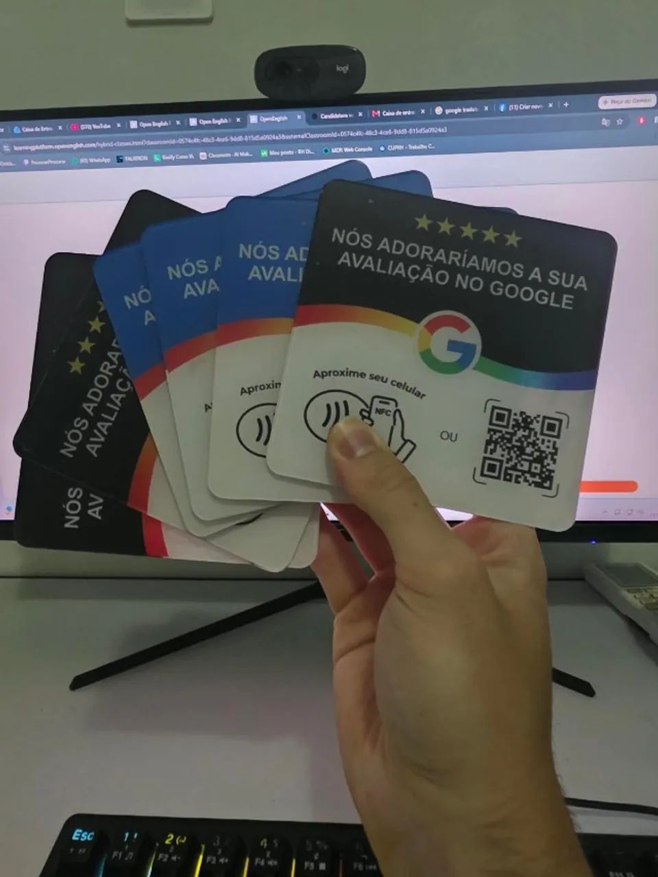 Plaquinha NFC + QR Code para Avaliação no Google - Foto 2