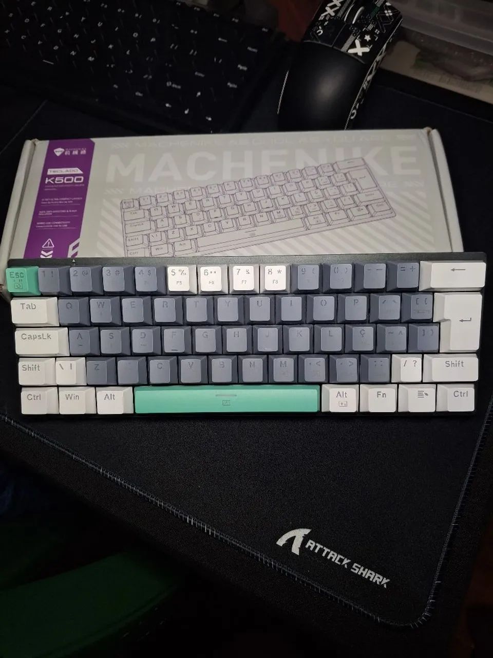 Teclado Mecânico Machenike K500B61 ABNT2 (Switch Marrom) - Foto 3
