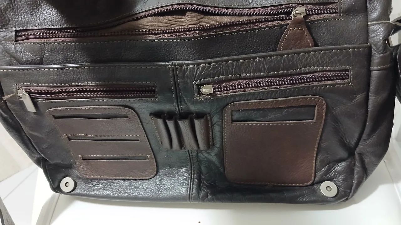 Bolsa masculina de ombro - Foto 4