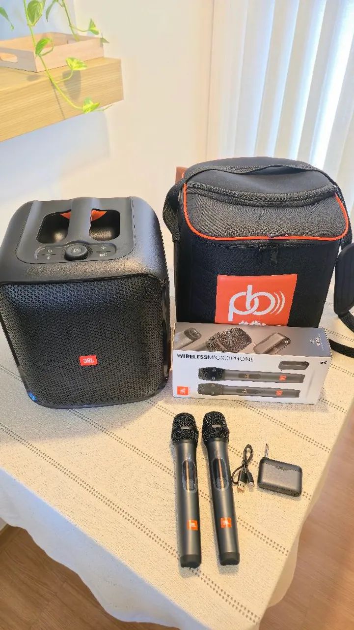Caixa e microfones JBL - Foto 5