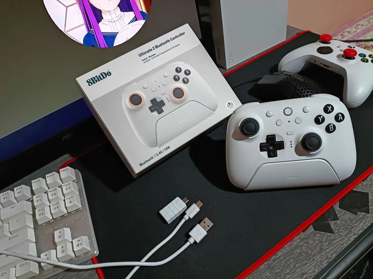 Controle 8BitDo ultimate 2 branco  - Foto 2