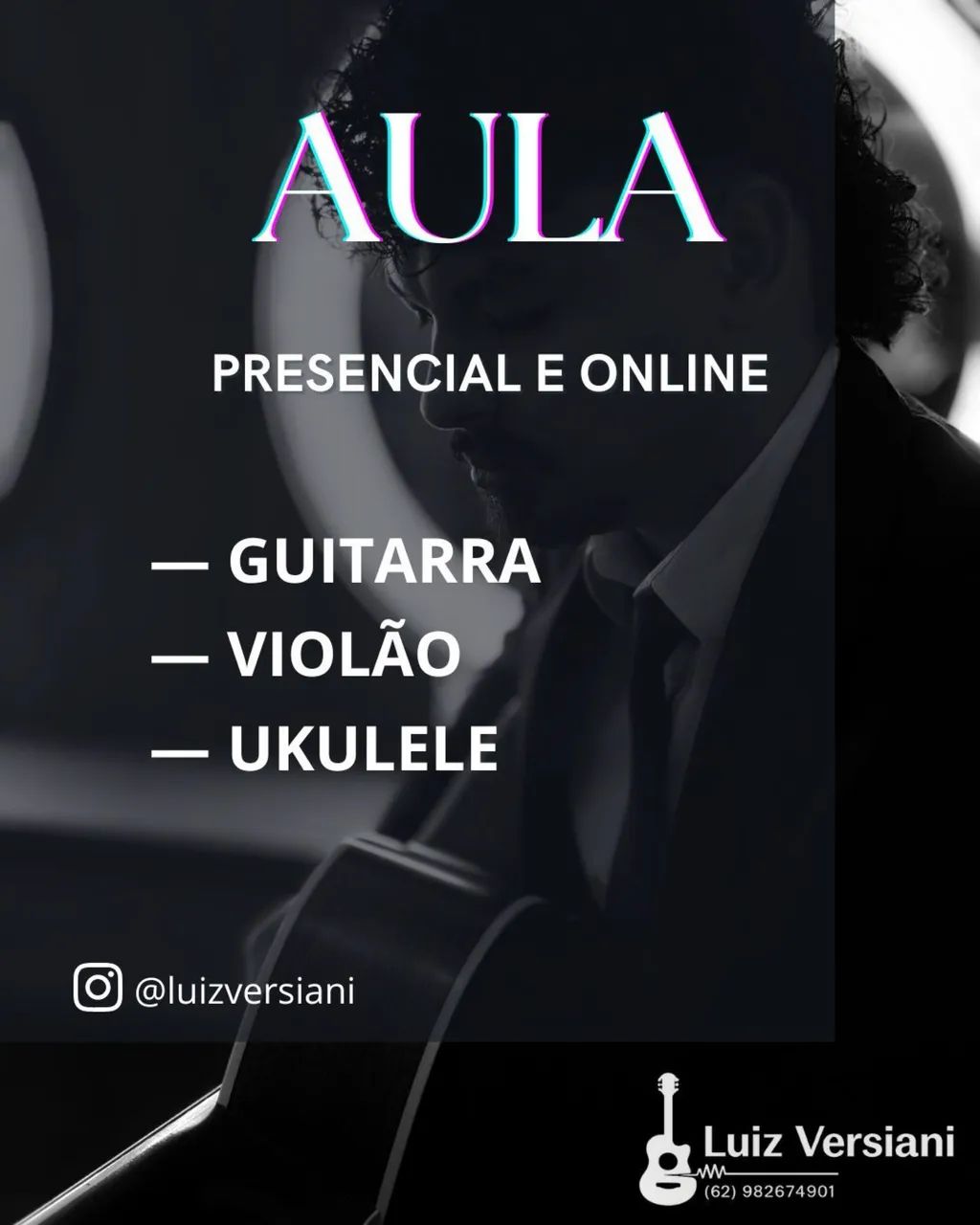AULAS - Violão, Guitarra e Ukulele