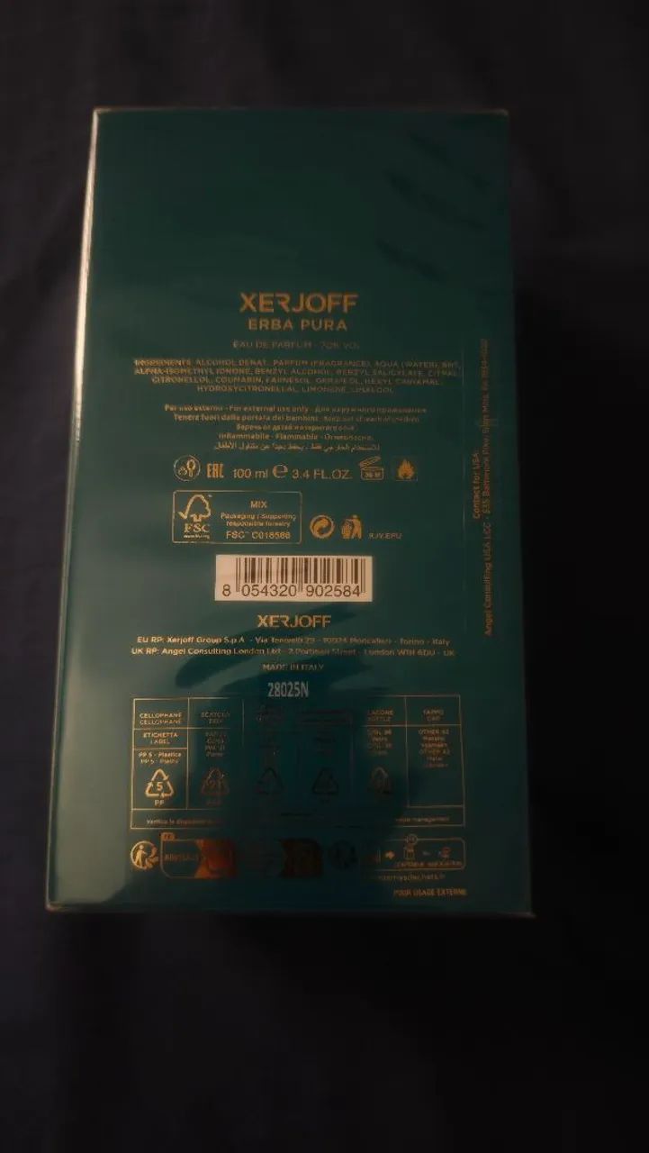 PERFUME ERBA PURA XERJOFF EDP 100ML - Foto 2
