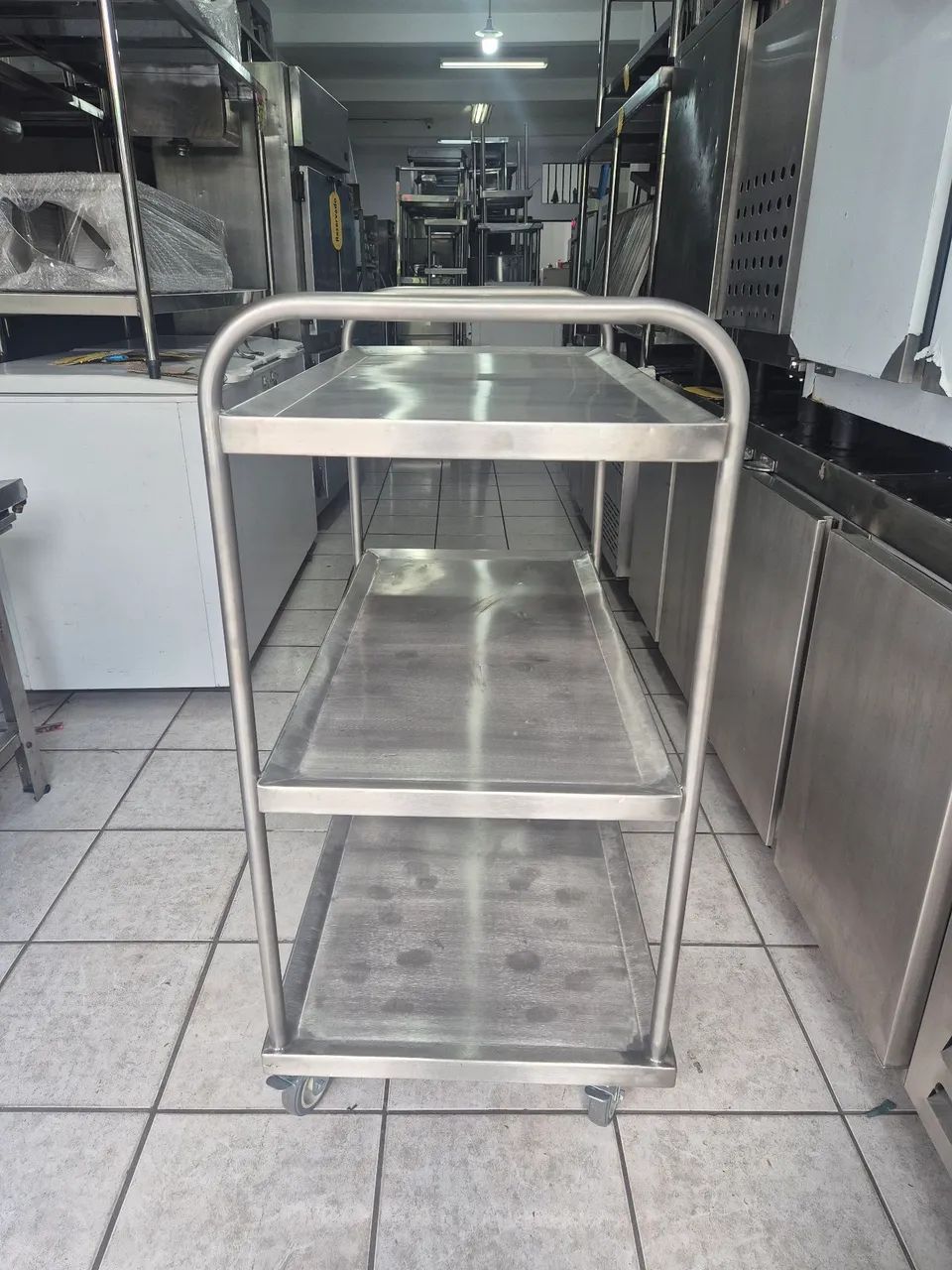 Carrinho de apoio inox 304  - Foto 2