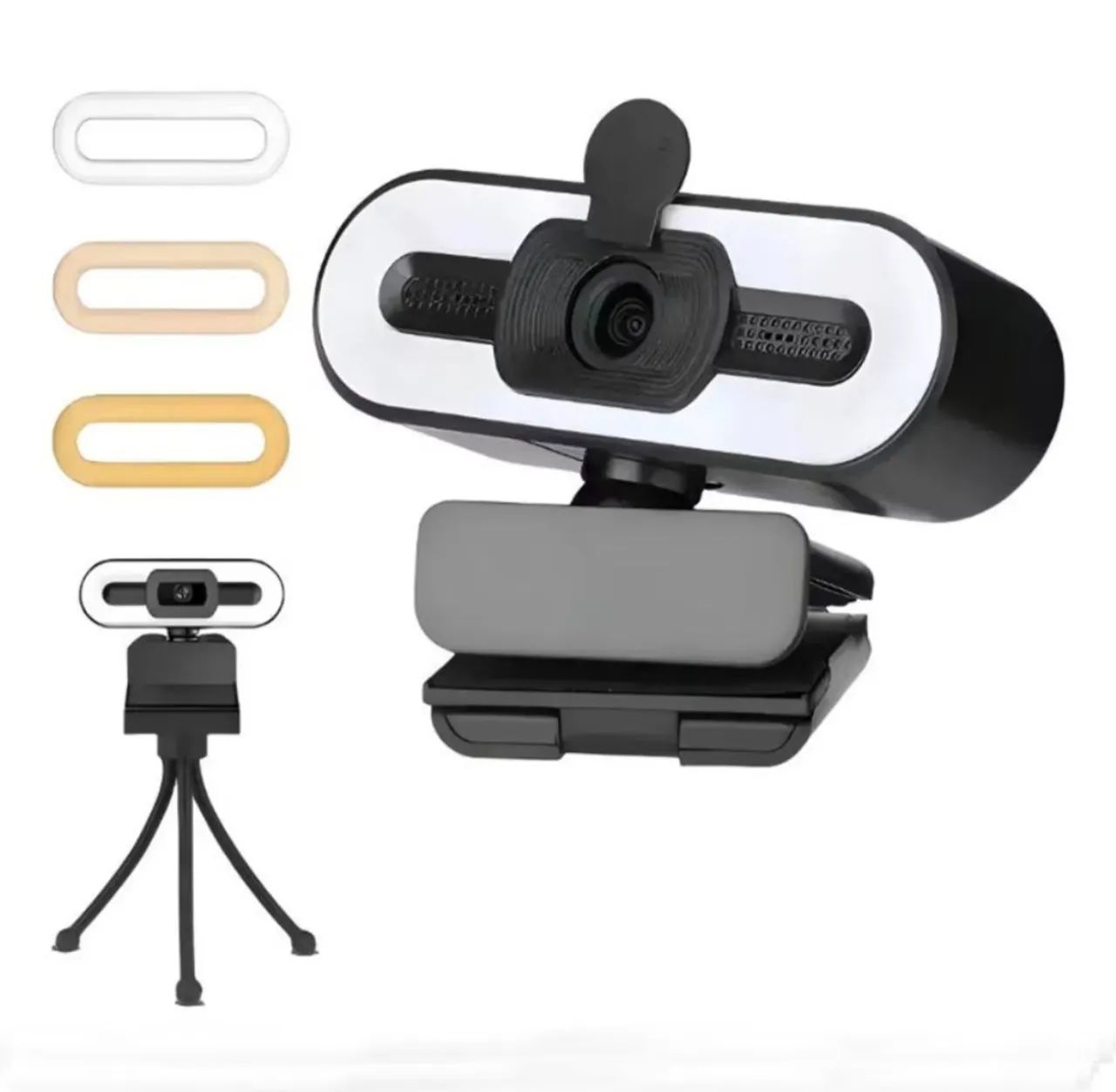 Webcam Full HD 1080p 4MP com Microfone e Luz Anelar  - Foto 5