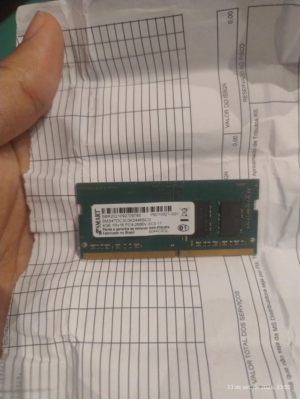 Memória 4gb ddr4 notebook 