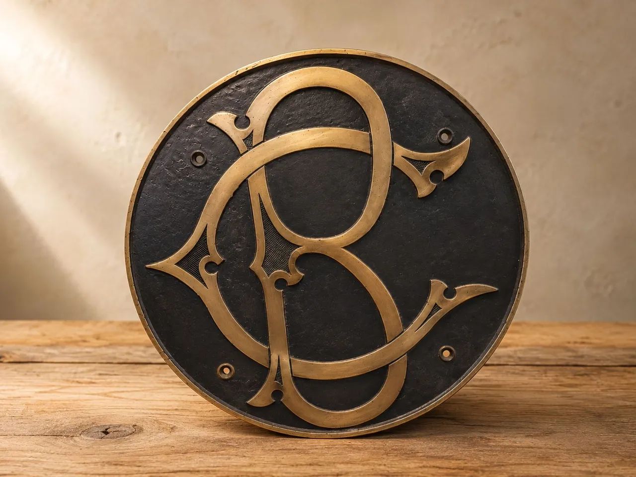 PLACA FERROVIÁRIA ANTIGA - CENTRAL DO BRASIL ?CB? - BRONZE FUNDIDO - 69 CM
