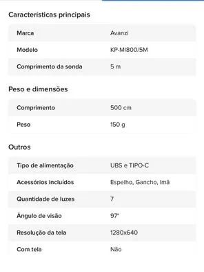 Câmera sonda endoscópica Android - Foto 5
