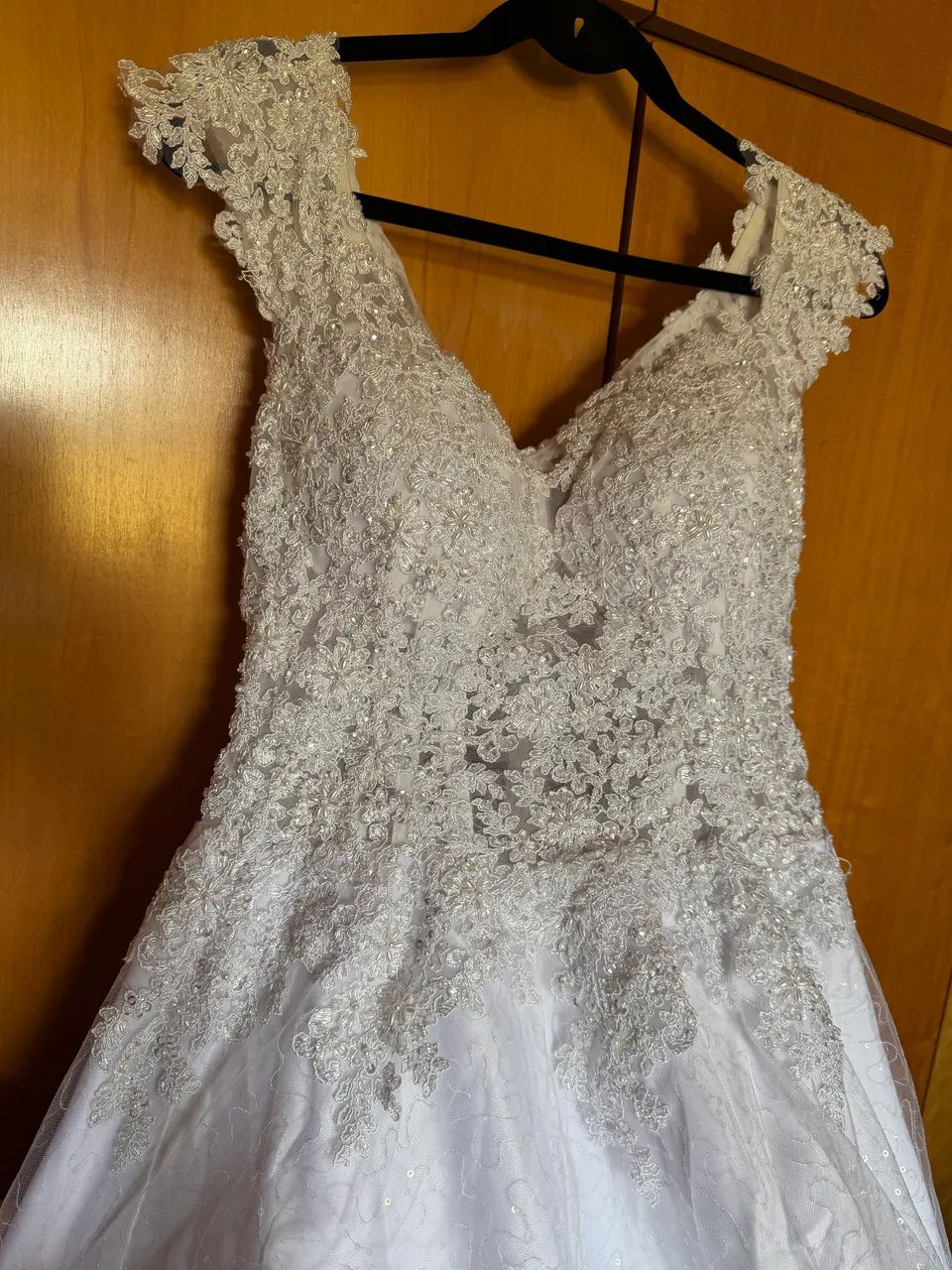 Vestido de noiva romântico estilo princesa