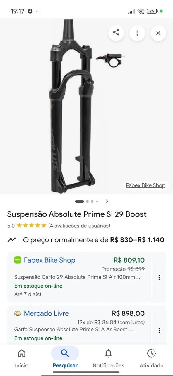 Suspensão Absolut prime SL 100mm