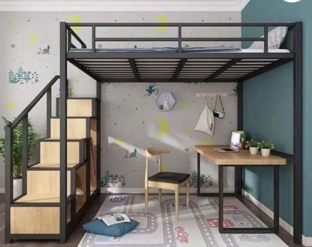Cama aérea com espaço para estudo ou descanso embaixo  - Foto 3
