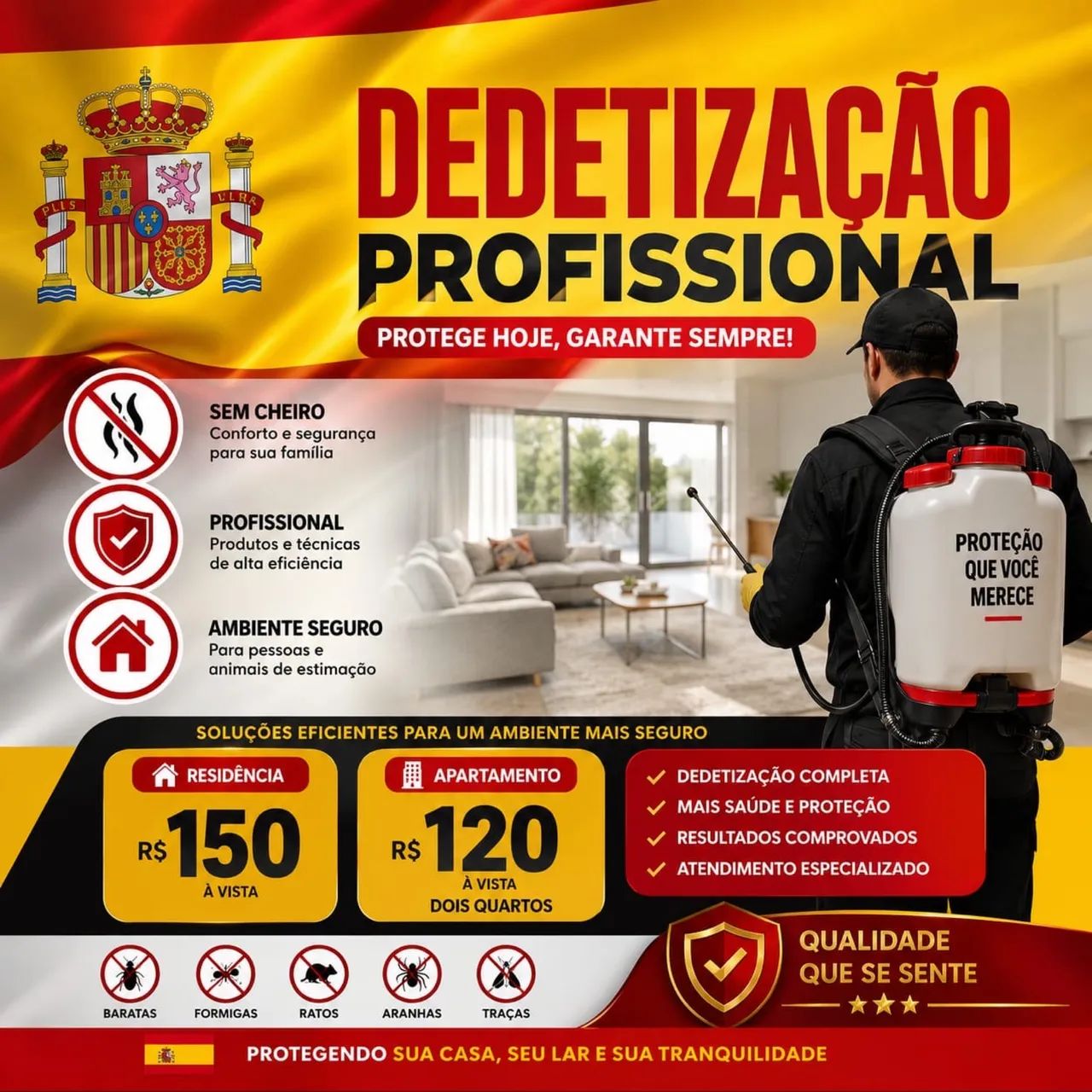 Dedetizacao promoção residência e apartamento