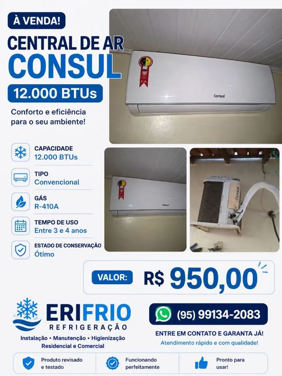 Vende-se central 12000btus