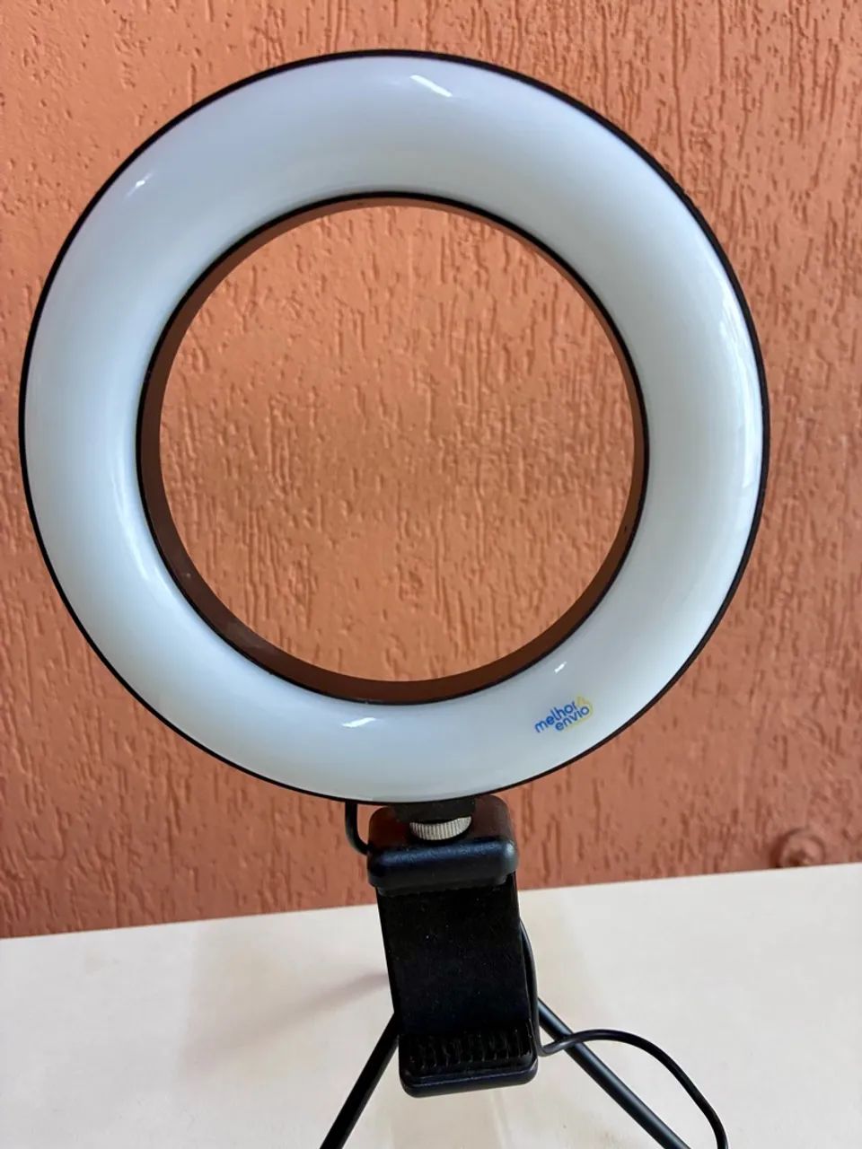 ring light led 6 polegadas com tripé de mesa - Foto 2