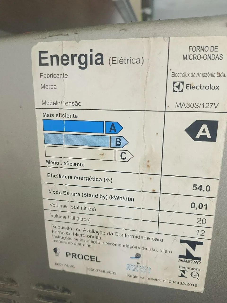 Microondas Electrolux 20 lts - Foto 2