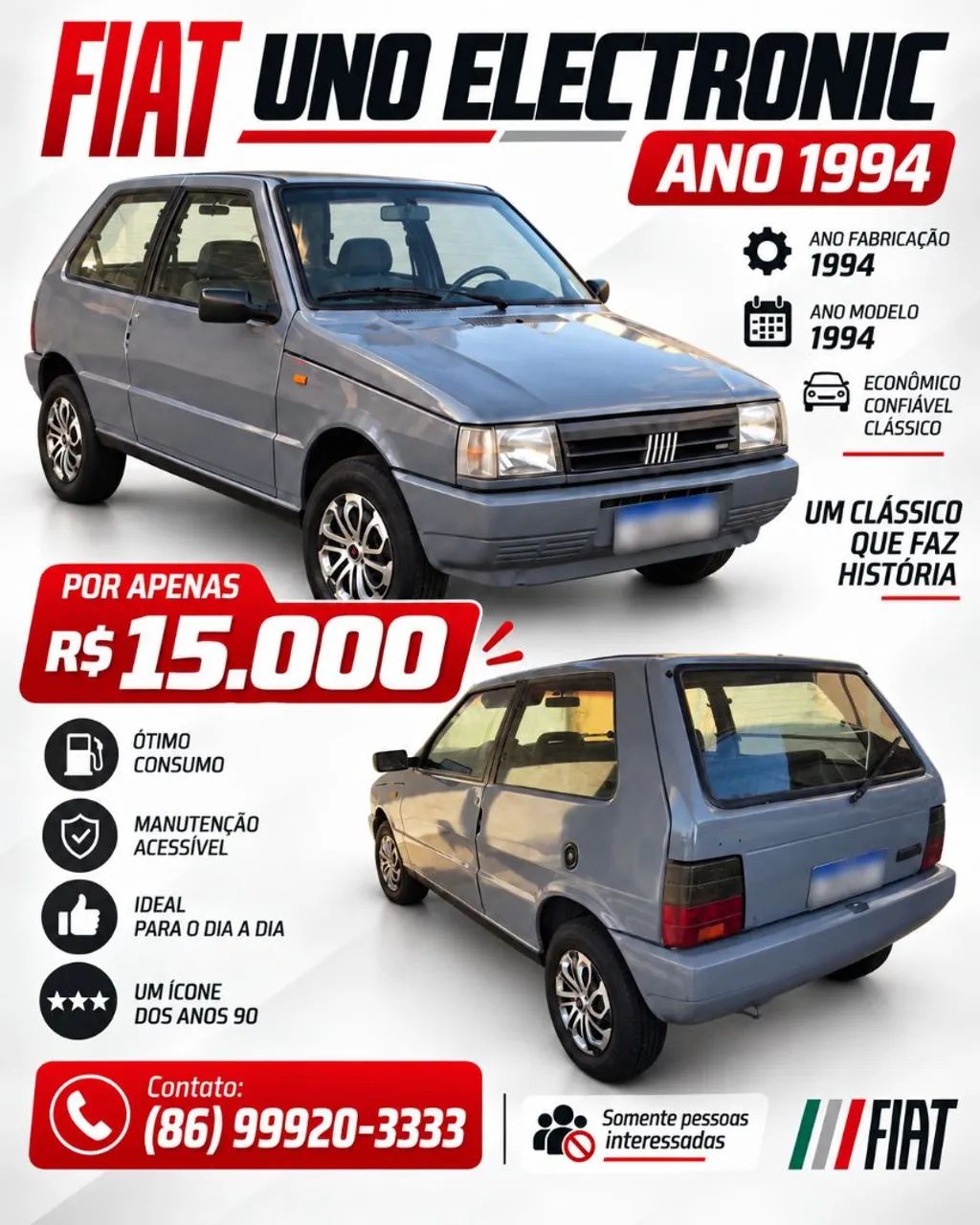 Fiat Uno Mille 1.0 Electronic 4P 1994