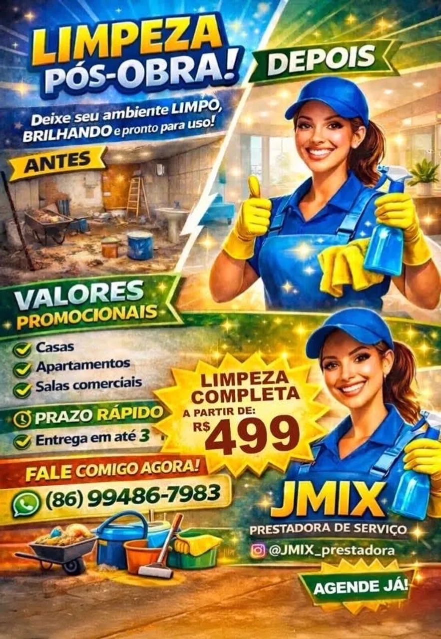Limpeza pós obra 