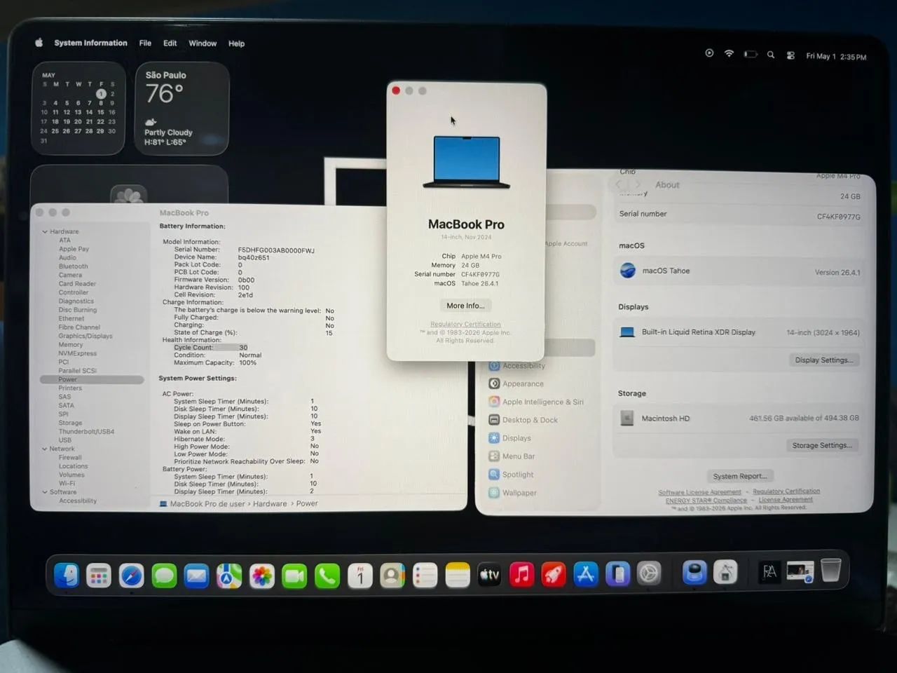 MacBook Pro m4 pro 14 inch 24gb ram 512gb ssd - Notebooks - Jardim